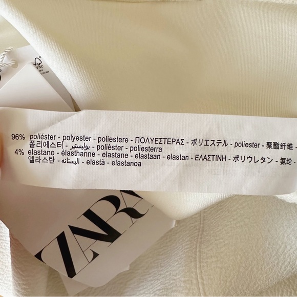 NWT Zara White Corset Crop Top - Picture 5 of 6